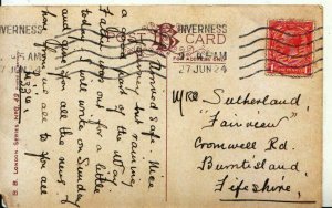 Genealogy Postcard - Sutherland - Cromwell Rd, Burntisland - Fifeshire Ref 5351A