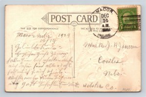 c1924 Santa Claus With Dancing Children Christmas Postcard pc3841