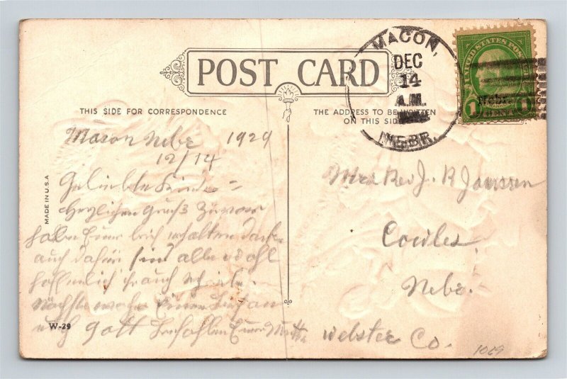 c1924 Santa Claus With Dancing Children Christmas Postcard pc3841