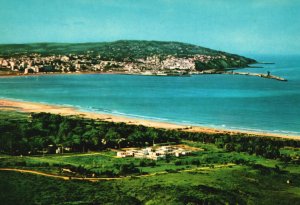 Vintage Postcard Tanger Ville El Port Scenic Town & Bay Beach Tangier Morocco