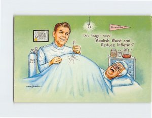 Postcard Doc Reagan says: Abolish Waist and Reduce Inflation