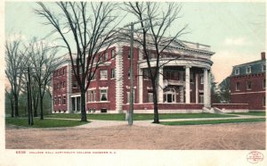 Vintage Postcard 1920's College Hall Dartmouth College Hanover New Hampshire NH