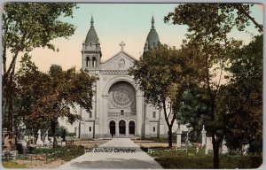 St. Boniface Cathedral Winnipeg Manitoba Canada Valentine & Sons Postcard H83