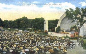 Music Temple, Washington Park - MIlwaukee, Wisconsin WI Postcard