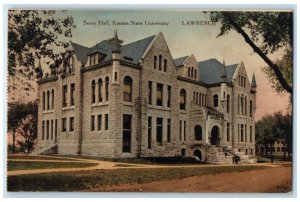 c1940 Exterior View Snow Hall Kansas State University Lawrence Kansas Postcard