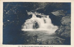 RPPC Falls at The Basin at Franconia Notch - White Mountains, New Hampshire