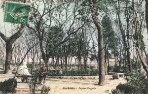 Algeria Aïn Beïda Square Magenta Vintage Postcard 04.07