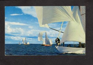 RI Yacht Racing Sailboats Newport Rhode Island Postcard