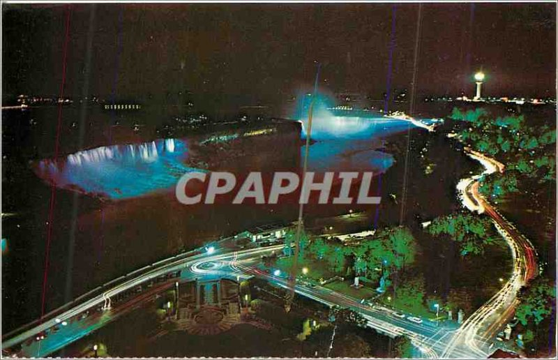 Postcard Modern Niagara Falls Ontario Canada Niagara Falls at Night
