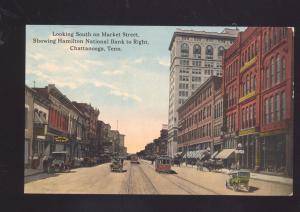 CHATTANOOGA TENNESSEE DOWNTOWN MARKET STREET SCENE VINTAGE POSTCARD