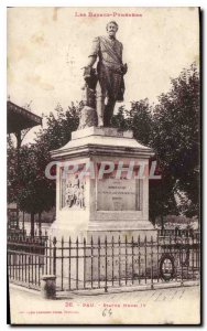 Postcard Old Statue Pau Henri IV