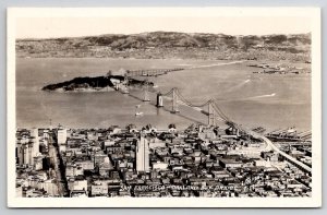 San Francisco Oakland Bay Bridge CA 1938 To Blasser In York PA Postcard B33