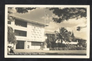 RPPC HONOLULU HAWAAII WALLACE RIDER HARRINGTON SCHOOL REAL PHOTO POSTCARD