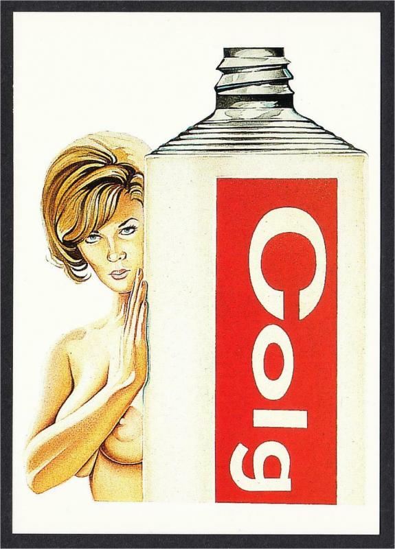 Gardol Gertie by Mel Ramos Nude Pop Art Colgate Pinup Postcard