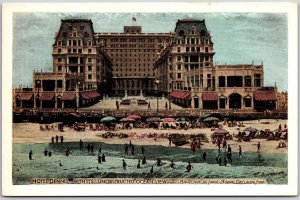 Hotel Dennis Unobstructed Ocean View Atlantic City New Jersey NJ Postcard
