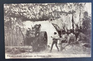 Mint England  Real Picture Postcard Firing A Heavy Howitzer In France 79