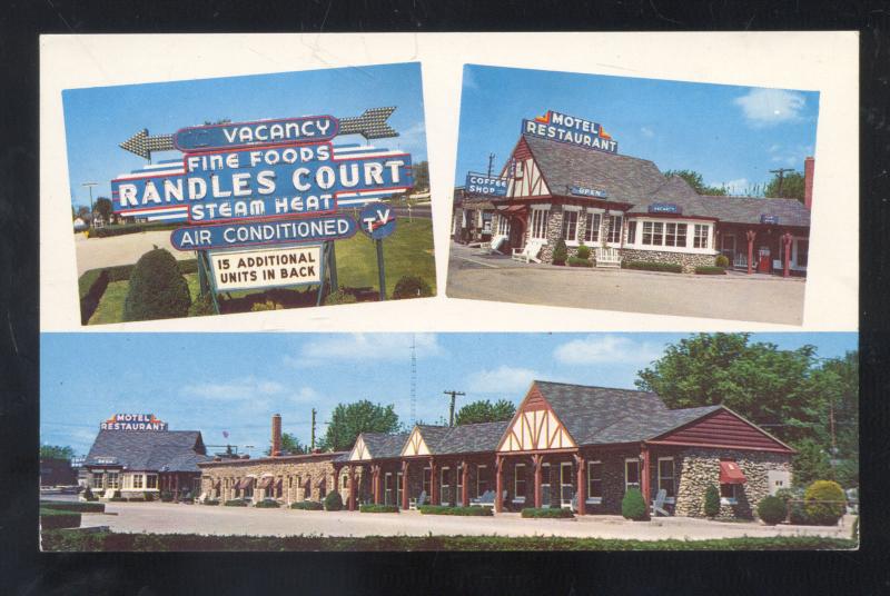 ELDON MISSOURI RANDLES COURT MOTEL VINTAGE ADVERTISING POSTCARD MO.