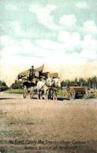 Transporting Canoes in North East Carry, Maine