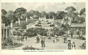 C-1910 London UK Exposition Postcard Earls Court New Garden Hungarian 20-9229