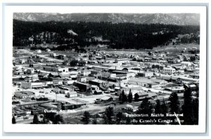 c1950's Bird's Eye View Of Custer South Dakota SD RPPC Photo Vintage Postcard