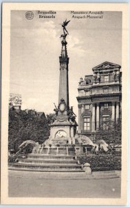 Postcard - Anspach Memorial - Brussels, Belgium