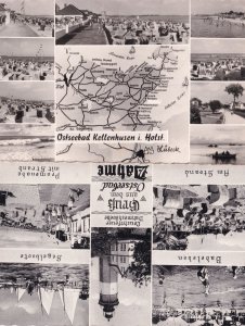 Ostseebad Kellenhusen Vintage Map 2x Real Photo German Postcard