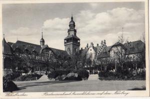 BF17092 wiesbaden restaurantmit aussichtaturm auf dem germany front/back image