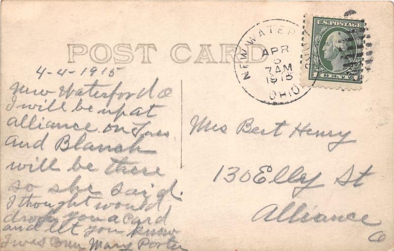 E79/ New Waterford Ohio RPPC Postcard Columbiana County 1915 Home Windmill