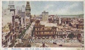 Av 18 de Julio y el Cerro Montevideo Uruguay, South America 1952 