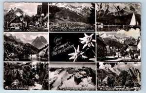 RPPC Gruss Aus Garmisch Partenkirchen multiview GERMANY Postcard