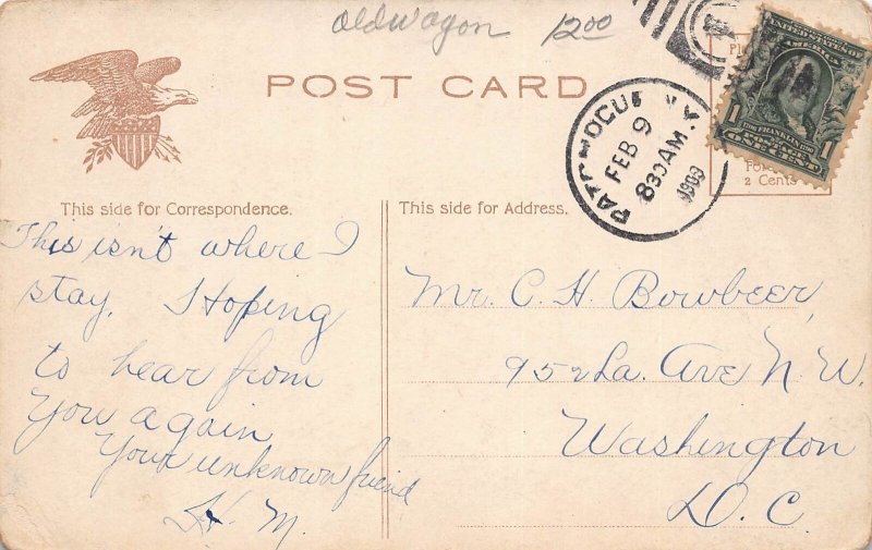 J83/ Patchoque Long Island New York Postcard c1910 Roe's Hotel  325