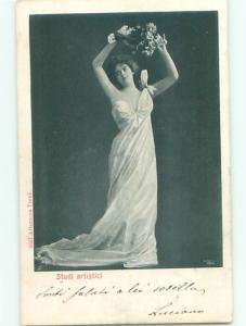 Divided-Back PRETTY WOMAN Risque Interest Postcard AA8186