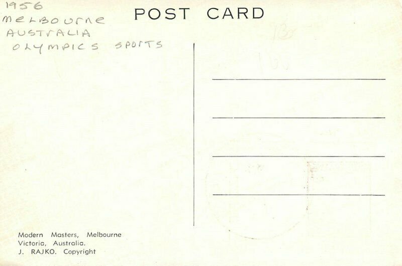 Melbourne Australia Olympics Sports 1956 Artist impression Postcard 21-7395