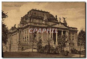 Old Postcard Wiesbaden Theater