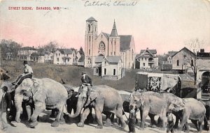 Elephant Street Scene Baraboo Wisconsin USA Elephant 1909 