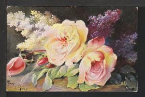 Flowers,Golay Postcard 