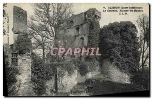 Postcard Ancient Ruins Clisson Chateau du Donjon