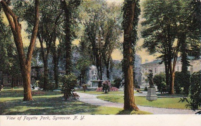 New York Syracuse View Of Fayette Park