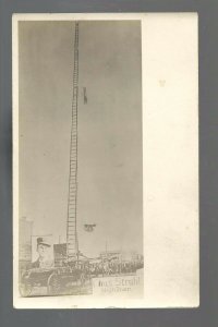 RPPC 1910 ADVERTISING Charles Strahl HIGH DIVER Diving CIRCUS Carnival SIDESHOW