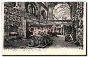 Old Postcard Bourg De Brou Church Choir