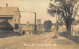 Locke Mills ME Main Street General Store Real Photo Postcard