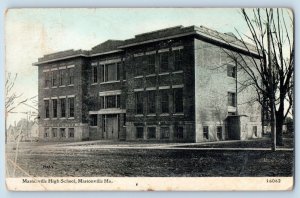 Marionville Missouri MO Postcard Marionville High School Exterior Building c1913