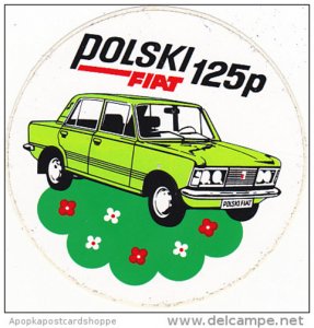 POLSKI 125P FIAT MANUFACTURING LABEL POLAND