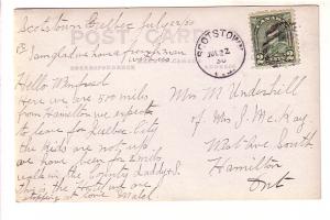 Real Photo, Grand Central Hotel, Scotstown, Quebec, Used 1930 Cork Cancel, 20...