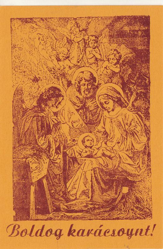 Hungary Nativity scene postcard