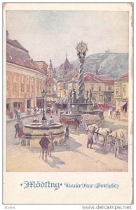 AS: Mooring, Kaifer, fran Dofefsplatz, Horse-drawn carriages, A. Rechziegel, ...