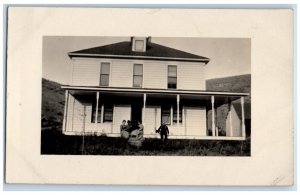 Grangeville North Dakota ND Postcard RPPC Photo Victorian House c1910's Antique