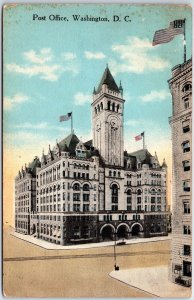 VINTAGE POSTCARD THE POST OFFICE AT WASHINGTON D.C. MAILED 1914