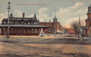 J83/ Tilton New Hampshire Postcard Railroad Depot Station 184