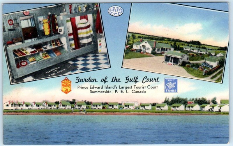 SUMMERSIDE, Prince Edward Island, Canada  GARDEN of the GULF COURT  Postcard